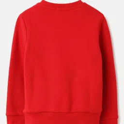 United Colors of Benetton Kids Red Cotton Printed Sweatshirts image 2