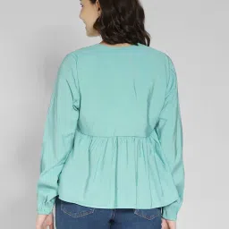 American Eagle Outfitters Green Plain Top image 2
