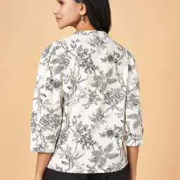 Honey by Pantaloons Off-White Printed Top image 2