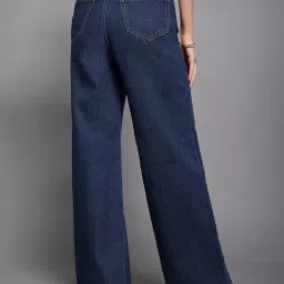 Miss Chase Navy Blue Denim Solid Jeans image 2