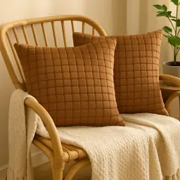 MFD HOME Furnishing Brown Holand Embroidered Cushion Covers - Set of 2-image-90