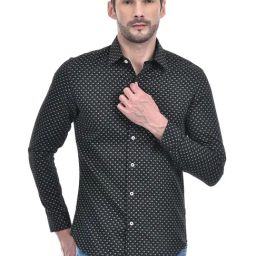 Numero Uno Black Regular Fit Printed Shirt-picture-7