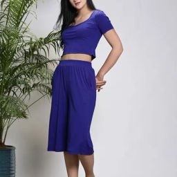 Sera Royal Blue Midi Co-Ord Set-picture-3