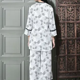 FFU Printed Mandarin Collar Neck Tunic With Trousers Co-Ords image 2