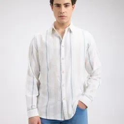 Pepe Jeans Beige Regular Fit Striped Shirt-image-89
