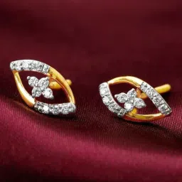 GIVA 14k Yellow Gold Ovate Diamond Earrings-picture-43