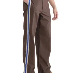 Rare Rabbit Brown Comfort Fit Solid Trackpants image 3