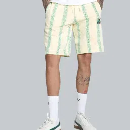 Puma Yellow Cotton Regular Fit Printed Sports Shorts-picture-21