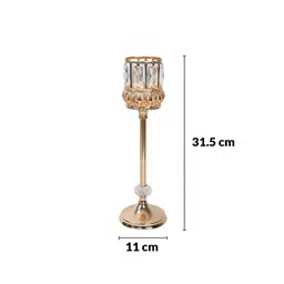 MARKET99 Medium Golden Filigree T-Light Holder image 2