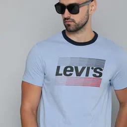 Levis Brand Logo Printed Pure Cotton Slim Fit T-shirt-picture-15