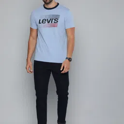 Levis Brand Logo Printed Pure Cotton Slim Fit T-shirt image 5