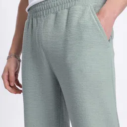 glitchez Men Laid-Back Luxe Textured Transit Track Pants image 5