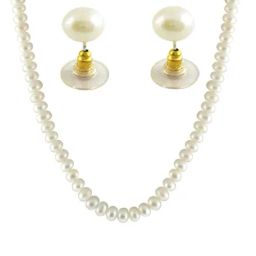 Sri Jagdamba Pearls Golden & Silver Alloy Necklace Set-picture-11