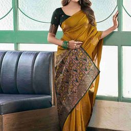 AMRUTKALA SAREES Ethnic Motifs Woven Design Banarasi Saree-picture-20