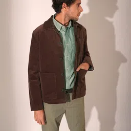 SELECTED Men Button-Down Collar Solid Cotton Casual Shirt-picture-30