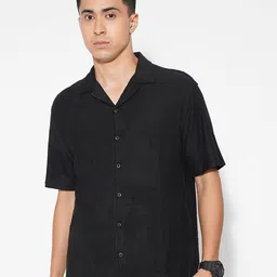 Street 808 by Pantaloons Relaxed Fit Textured Cuban Collar Casual Shirt-picture-27
