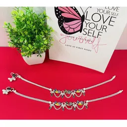 AamNa Enterprises Silver-Plated Anklet image 2