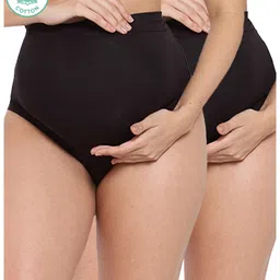 Inner Sense Organic Cotton Antimicrobial V Band Panty Pack Of 2 - Black-picture-19