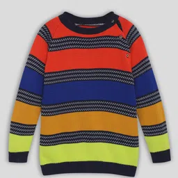 Somersault Full Sleeves Striped & Colour Blocked Pullover - Multi Colour image 1
