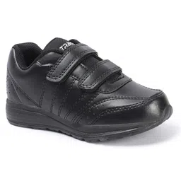 TRASE Solid Double Velcro Closure School Shoes - Black-picture-18