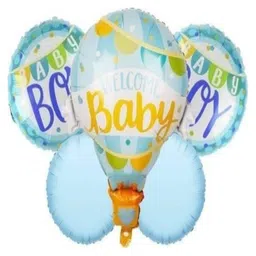 Bubble Trouble Welcome Baby themed Foil balloons Pack of 5-image-67