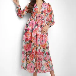 HERE&NOW Women Polyester Fit and Flare Dresses-image-4