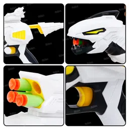 Fiddlerz Dino Dart Gun for Boys Blaster Automatic Shooting Gun with 10 Pcs Soft Foam Bullets Darts Toys for Kids Girls (Multi-Color) Pack of 1 image 5