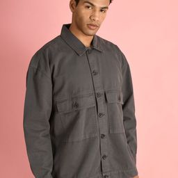 Bene Kleed Men Washed Tailored Jacket with Patchwork-picture-1