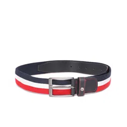 Allen Solly Men Navy Blue & White Striped Stretchable Belt-picture-41