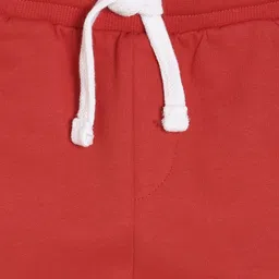 MINI KLUB Boys Red Solid Regular Fit Shorts image 3