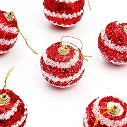 Archies 6Pcs White & Red Candy Christmas Tree Balls image 3