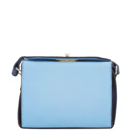 Sugarush Jade Blue Solid Medium Sling Handbag image 3