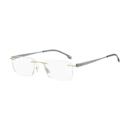 Hugo Boss Gold Rectangular Eye Frames for Men-picture-12
