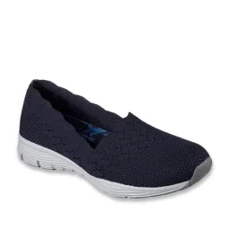 Skechers Women's SEAGER Navy Slip-On Shoes image 2