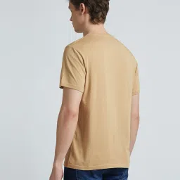 Pepe Jeans Beige Cotton Slim Fit Printed T-Shirt image 2