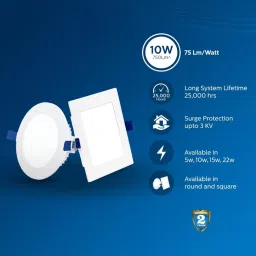 PHILIPS Astra Sleek 10W Round LED Downlighter - Set of 24 (Cool Day Light) image 2