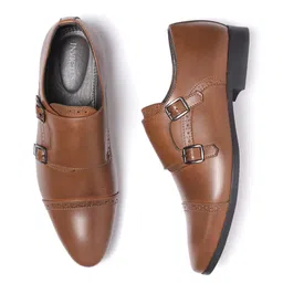 INVICTUS Men Brown Formal Monks-image-14