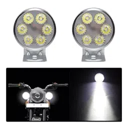Cartronics Round 6 LED Motorcycle Light Bike Fog Lamp for Bajaj Discover 100 M image 4