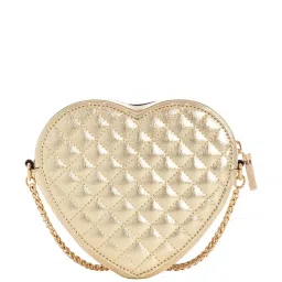 Guess Gold Quilted Sling Handbag image 2