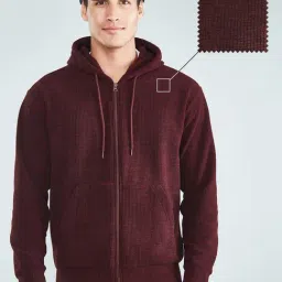 Hoversoul Maroon Regular Fit Hoodie image 4