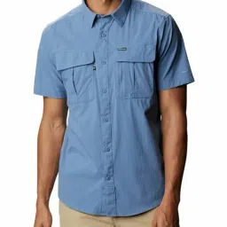 Columbia Men Blue Newton Ridge Short Sleeve Shirt-picture-12