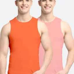 Friskers Multi Cotton Slim Fit Vest - Pack of 2-picture-37