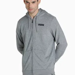 Puma Essentials Grey Full Sleeves Hooded Sweatshirt-picture-37