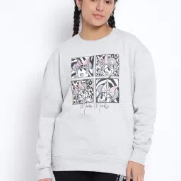 Lil Tomatoes Kids Grey Printed Full Sleeves Sweatshirt-picture-10