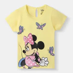 Nauti Nati Girls Yellow Cotton Graphic Print Top-image-72