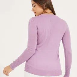 Styli Lilac Plain Pullover image 2