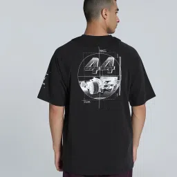 Puma Black Cotton Regular Fit Printed Sports T-Shirt image 2