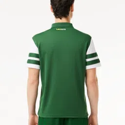 Lacoste Green Regular Fit Printed Sports Polo image 2