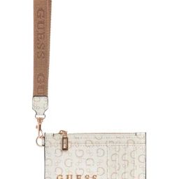 Guess Saffron White Logo Wristlet Pouch-picture-10