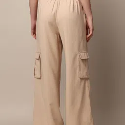Only Beige Regular Fit High Rise Cargo Pants image 2